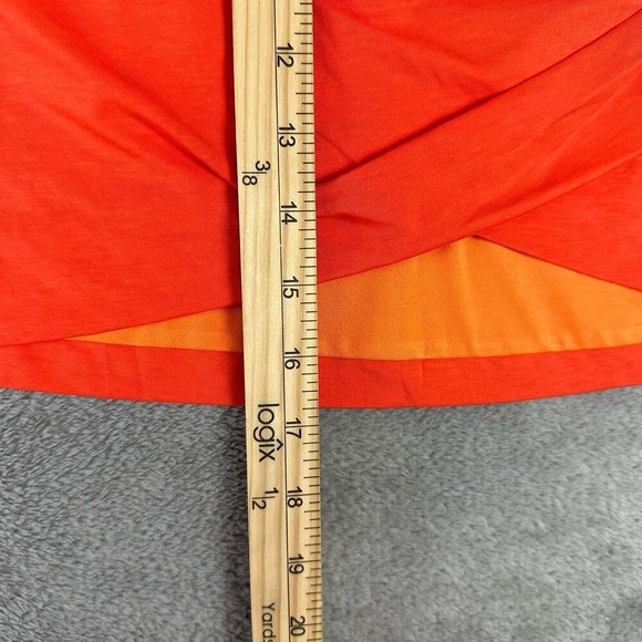LOVERS AND FRIENDS Orange Ruched Wrap Mini Skirt Size M - Picture 8 of 8